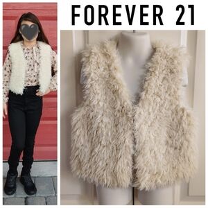 Ivory Faux Fur Vest